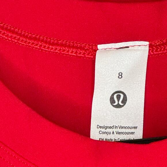 lululemon All Aligned Midi Dress Red NWT Sz 8 - Picture 3 of 6